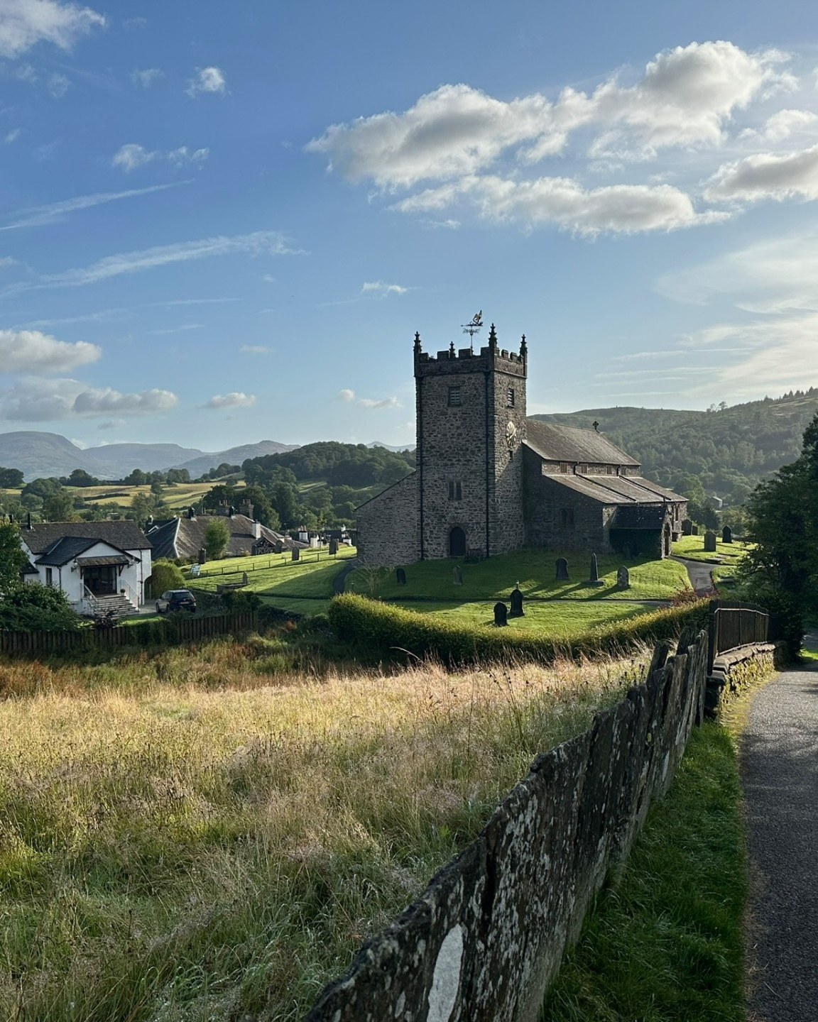 St Michael and All Angels church above Hawkshead village
